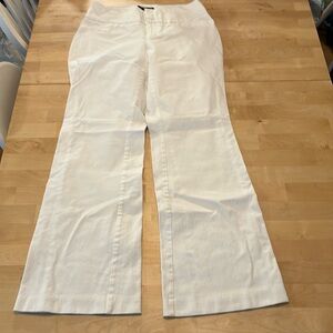 NWOT INC International Concepts white stretchy bootcut pants size 4